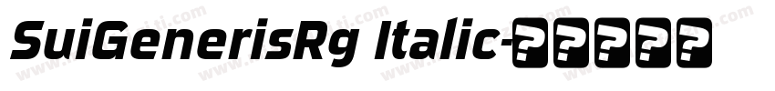 SuiGenerisRg Italic字体转换